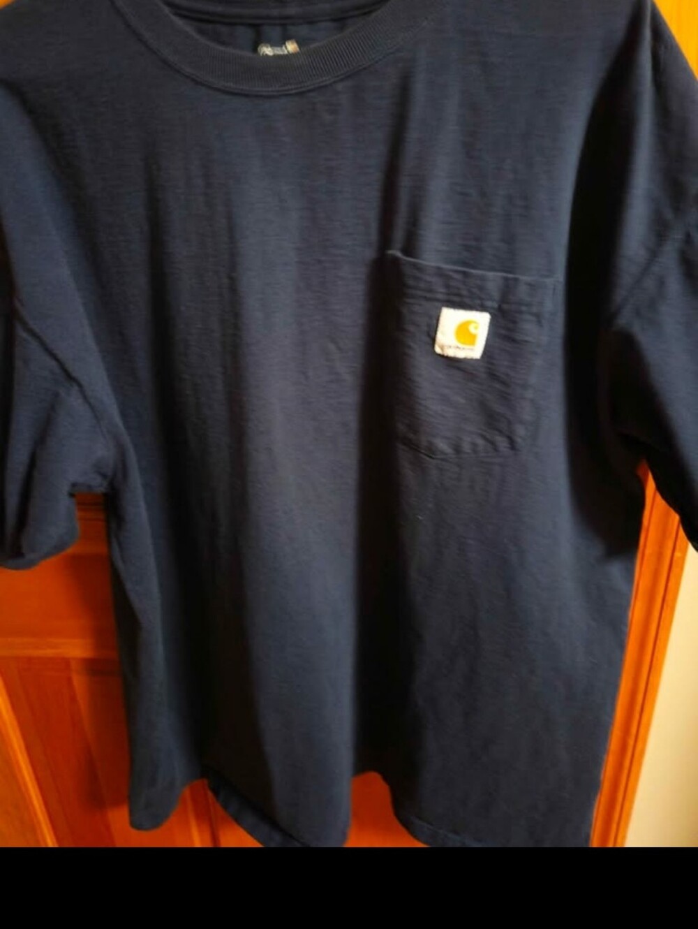 Carhartt Men’s Dark Navy Pocket Tee with Logo Patch. Selling 2 Together